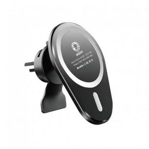 Green Charger Car Wireless Magnetic 15W - Black