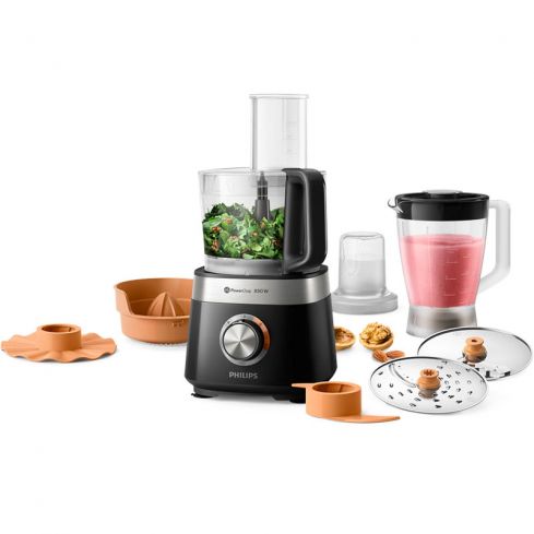 Philips food processor - 850W, 2.1L, 31 , Black - HR7530/10