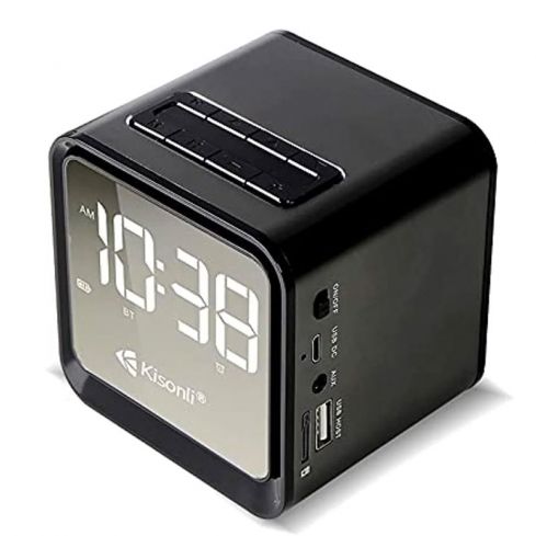Kisonli G6 Wireless Alarm Clock Speaker Bluetooth - Black