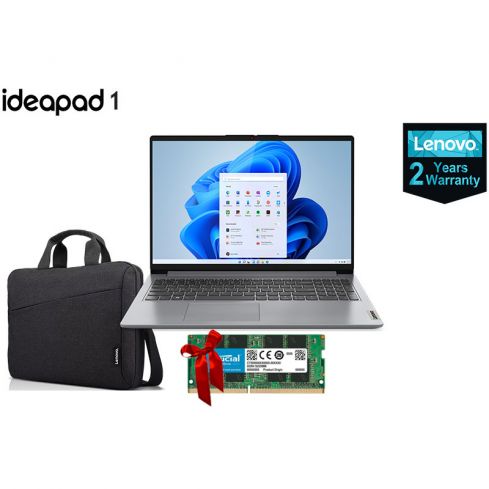 Lenovo IdeaPad 1 15IAU7 82QD00AUED Intel® Core™  I3-1215U, 4GB, 256GBSSD, UHD Graphics, 15.6" HD,  Win 11 - Cloud Grey