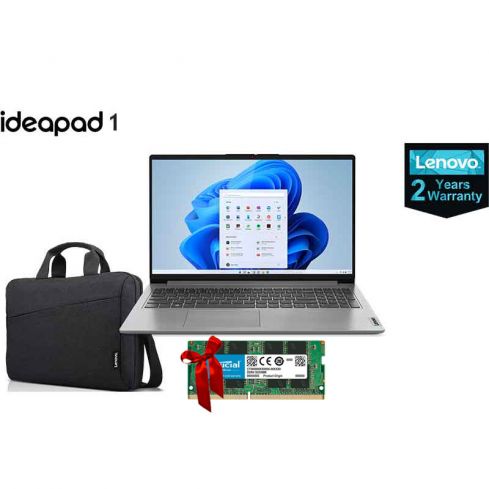 Lenovo IdeaPad 1 82QD00AWED Intel® Core™ i5-1235U , RAM 8GB , 512GB , Iris Xe , 15.6" FHD , WIN 11- Cloud Grey