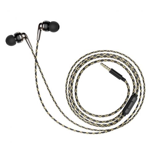 Hoco Earphone Wired with Mic 3.5MM , Black - M71 