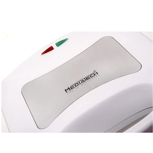 MediaTech 3 In 1 Sandwich Maker , Waffle & Grill, 700 Watt, White - MT-SM206