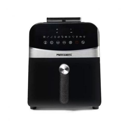 Media Tech Digital Air Fryer 6 Liter 2000 Watt  2 Heater , Black - MT-AF50D