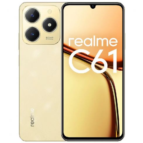 Realme C61, 4GB RAM, 128GB  - Sparkle Gold