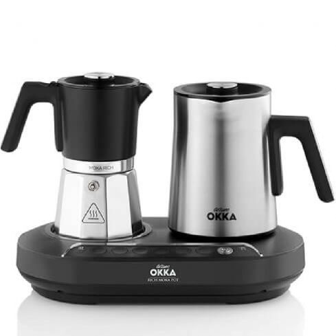 Arzum Okka Rich Moka Pot Turkish Coffee Maker, OK0027 - Black*Silver