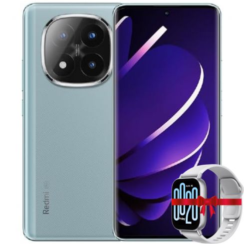 Xiaomi Redmi Note 14 Pro+ 5G, 12GB Ram, 512GB - Frost Blue With Free Gift Redmi Watch 5 Active