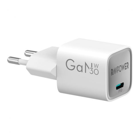 شاحن راڤ باور PD Pioneer 30W RP-PC1056 - أبيض