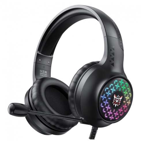 اونيكوما X7 PRO سماعة رأس سلكية للألعاب RGB ستيريو - أسود