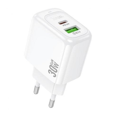  شاحن سريع من هوكو CS55A يو اس بي سي بقوة 30 واط USB-PD-C - أبيض