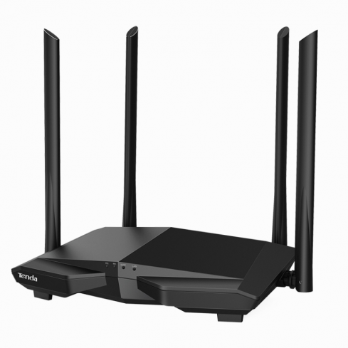  تيندا راوتر AC1200 (AC6) الذكي، مودم إنترنت لاسلكي ثنائي النطاق عالي السرعة - أسود