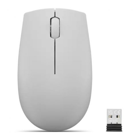 Lenovo 300 Wireless Compact Mouse with battery - GY51L15678 - Arctic Grey