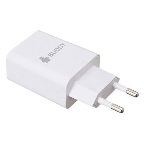 Buddy BU-H4 Home Charger QC3 0 Fast- 18W 3A Type- C Cable - White