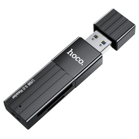  هوكو قارئ بطاقة  ٢ في ١ "HB20 Mindful" USB2.0 / USB3.0 - أسود