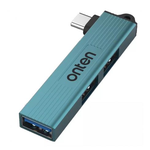 اونتن UC51 موزع ٣ في ١ USB C إلى موزع USB 3.0 X1 وUSB 2.0 X2 - أخضر