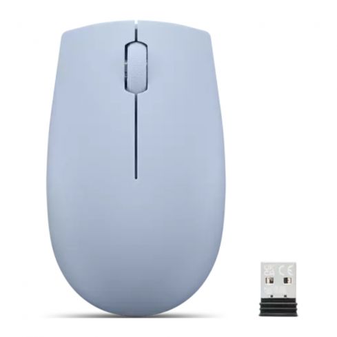 Lenovo 300 Wireless Compact Mouse with battery - GY51L15679 - Frost Blue