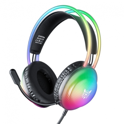  اونيكوما X29 سماعة رأس سلكية للألعاب RGB مع ميكروفون إلغاء الضوضاء - أسود