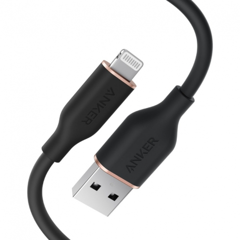 أنكر باورلاين III فلو كابل USB-A إلى لايتنينج، موديل A85A1011 - أسود