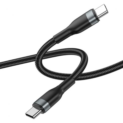كابل بيانات ويوو WI-C017 تايب سي الي تايب سي  بقوة 100 وات وبطول 1.2 متر - أسود
