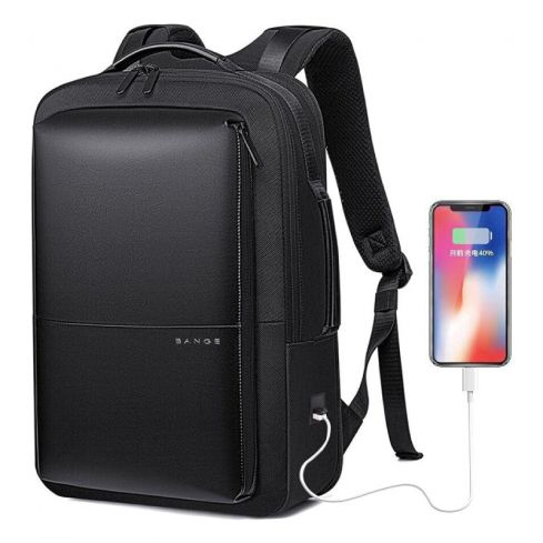 Bange 019 Mens Transformation School Laptop Backpack - Black