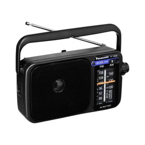 راديو باناسونيك محمول AM/FM، صوت عالي الجودة، RF-2400D - أسود