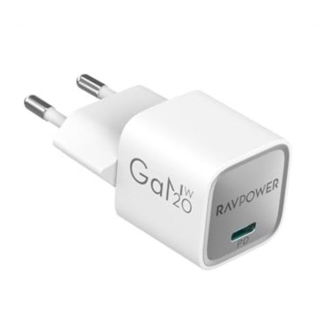 شاحن راڤ باور RP-PC1055، چان ، تايب سي ، ٢٠ واط - أبيض