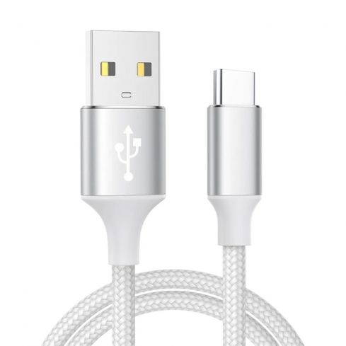 كابل مومو USB إلى Type-C شحن سريع 3 أمبير، 1.2 متر، MO-011014 - أبيض