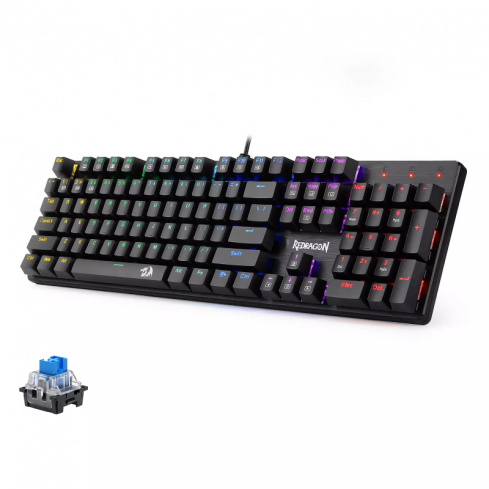 ريدراجون  Elite Valheim K608 لوحة مفاتيح ميكانيكية للألعاب  – مفاتيح زرقاء (Blue Switch)