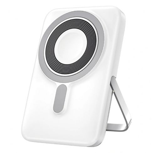 WiWU 3 in 1 Magnetic Wireless Power Bank 10000 mAh, Wi-P018 - White