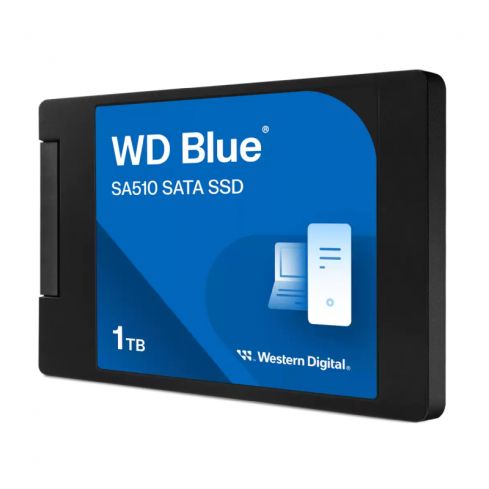  هارد SSD داخلي ويسترن ديجيتال دبليو دي بلو SA510، سعة 1 تيرا، 2.5 انش SATA، اسود - WDS100T3B0A