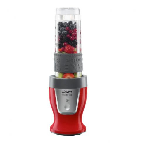 Arzum Shake'N Take Personal Blender, 300 Watt, Red - AR1032