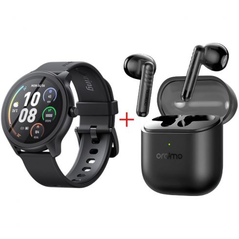 Oraimo 2R Smart Watch, OSW-30 - Black & Oraimo FreePods Neo Wireless Earbuds, OTW-330S - Black