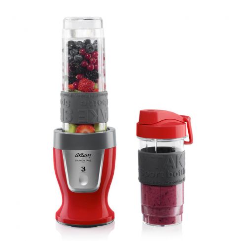 Arzum Shake'N Take Personal Blender, 300 Watt, Red - AR1032