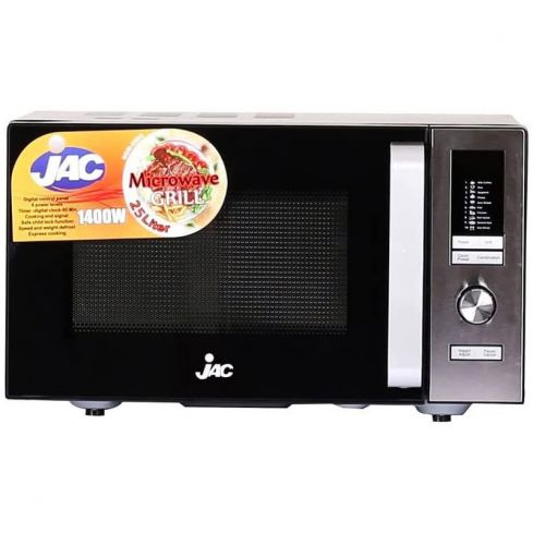 Jac Microwave With Grill, 25 Liter, 1400 Watt, Black - NGM-25D2