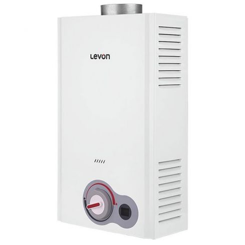 Levon Digital Gas Water Heater, 10 Liters, White - OXG