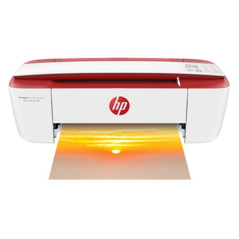 Hp Printer DeskJet Ink 3788 Wireless ( Print, copy, scan ) All-in-One Printer - Red