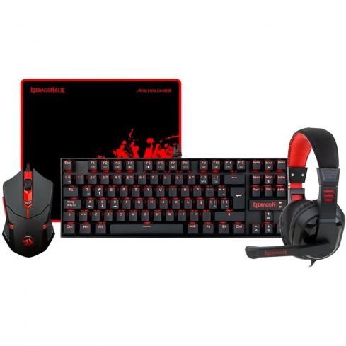 Redragon Combo Gaming RD-K552-BB 4-In-1 Keyboard, Mouse, Headset, Mousepad 