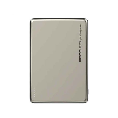 Recci RPB-W20 Wireless Magnetic Power Bank 4900 MAH ,15W - Gold