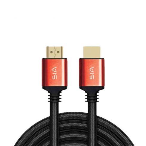 سيا كابل PVC HDMI مضفر الي HDMI 4K طول 5 متر -SIAHD013R - أحمر