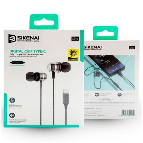 SIKENAI MC3 Wired Type-C Earphone - Black