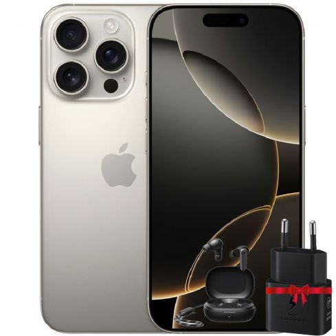 iPhone 16 Pro Max 256GB - Natural Titanium ( 2 Year Warranty ) + Free Gift Samsung 25Watt Adapter