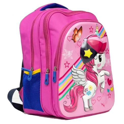 Smart Gate SG-9199 School Backpack Bundle Carrying Unicorn Cap - Pink