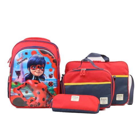 Smart Gate SG-9228 School Backpack Carrying lucky & charming Bundle - Red