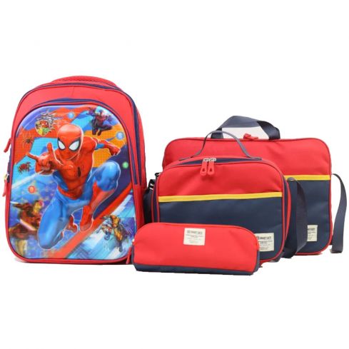 Smart Gate SG-9231 School Backpack Carrying Spider-Man 2 Bundle - Red