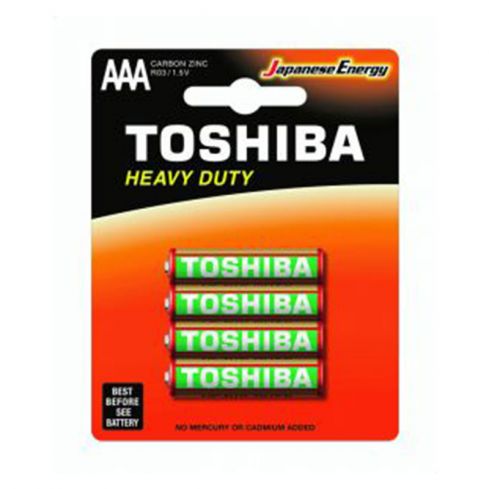 Toshiba R03KG BP-4TGTE SS Heavy Duty AAA Carbon Zinc