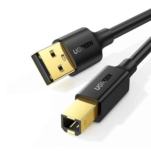 UGREEN Cable USB 2.0 AM TO BM Print 1.5M , 10350 - Black