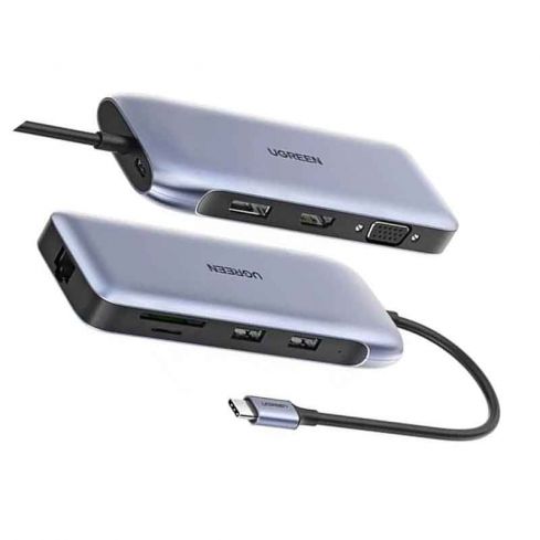 UGREEN HUB Adapter USB-C To 9-IN-1 port Multi , TF 70301