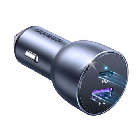 يوجرين CD213 شاحن سيارة محول 42.5 واط يو اس بي + PD - ازرق غامق
