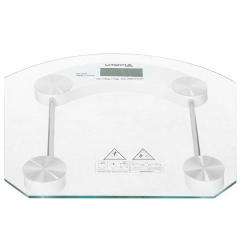 Utopia Ba-2003 Glass Personal Scale, Digital, 180 Kg - White Clear