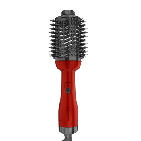 Rush Brush V2 Pro Hair Straightener Brush, 1300 Watt - Red